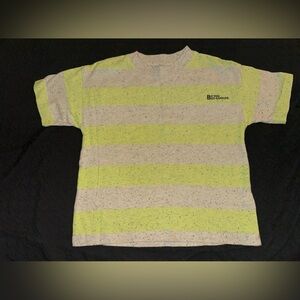 Zara Kids Striped Shirt - Lime Green and Gray
